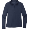 Custom Port Authority Womens Silk Touch Performance Long Sleeve Polo. Navy Blue