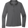 Custom Port Authority Womens Silk Touch Performance Long Sleeve Polo. Steel Grey