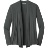 Custom Port Authority Womens Concept Open Cardigan. Grey Smoke
