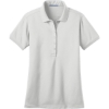 Custom Port Authority Womens Stretch Pique Polo. White