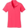 Custom Port Authority Womens Cotton Touch Performance Polo. Hot Coral Pink
