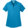 Custom Port Authority Womens Diamond Jacquard Polo. Blue Wake