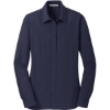 Custom Port Authority Womens Dimension Knit Dress Shirt. Dark Navy Blue