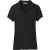 Custom Port Authority Womens Rapid Dry Mesh Polo. Black