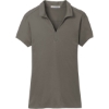 Custom Port Authority Womens Rapid Dry Mesh Polo. Grey Smoke