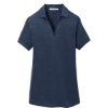 Custom Port Authority Womens Digi Heather Performance Polo. Dress Blue Navy