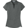 Custom Port Authority Womens Trace Heather Polo. Charcoal Gray Heather