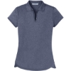 Custom Port Authority Womens Trace Heather Polo. True Navy Blue Heather