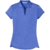 Custom Port Authority Womens Trace Heather Polo. True Royal Blue Heather