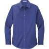 Custom Port Authority Womens Long Sleeve Easy Care Shirt. Medit. Blue