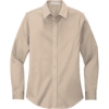 Custom Port Authority Womens Long Sleeve Easy Care Shirt. Stone Beige
