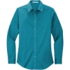 Custom Port Authority Womens Long Sleeve Easy Care Shirt. Teal Green