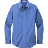 Custom Port Authority Womens Long Sleeve Easy Care Shirt. Ultramarine Blue