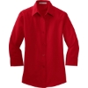 Custom Port Authority Womens 3/4-Sleeve Easy Care Shirt. Red
