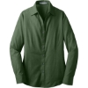 Custom Port Authority Womens Crosshatch Easy Care Shirt. Dk Cactus Grn