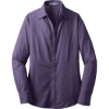 Custom Port Authority Womens Crosshatch Easy Care Shirt. Grape Harvest