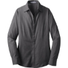 Custom Port Authority Womens Crosshatch Easy Care Shirt. Soft Black