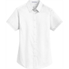 Custom Port Authority Womens Short Sleeve SuperPro Twill Shirt. White