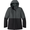 Custom Port Authority Womens Insulated Heavy Ripstop Jacket Gray Steel/Deep Black