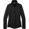 Custom Port Authority Womens Smooth Fleece 1/4-Zip Deep Black