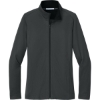 Custom Port Authority Womens Vertical Texture Full-Zip Jacket. Iron Grey/Blk