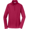 Custom Port Authority Womens Pinpoint Mesh 1/2-Zip . Dark Fuchsia
