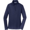 Custom Port Authority Womens Pinpoint Mesh 1/2-Zip . True Navy Blue