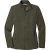 Custom Port Authority Womens Collective Striated Fleece Jacket. Dp Olive Hthr