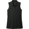 Custom Port Authority Womens Dry Zone UV Micro-Mesh Sleeveless Polo Deep Black