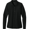 Custom Port Authority Womens Wearever Signature Pique Long Sleeve Polo Deep Black