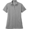 Custom Port Authority Womens Heathered Silk Touch Performance Polo. Shadow Grey He