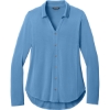Custom Port Authority Womens Luxe Knit Button Tunic Carolina Blue