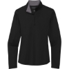 Custom Port Authority Womens Silk Touch Performance 1/4-Zip Black/Steel Gray