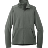 Custom Port Authority Womens Accord Stretch Fleece Full-Zip Pewter Gray