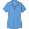 Custom Port Authority Womens EZPerformance Pique Polo. Carolina Blue