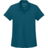 Custom Port Authority Womens Plaited Pique Polo Moroccan Blue