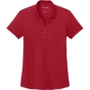 Custom Port Authority Womens Plaited Pique Polo Rich Red