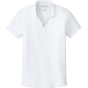 Custom Port Authority Womens Plaited Pique Polo White