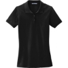 Custom Port Authority Womens EZCotton Polo. Black