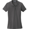 Custom Port Authority Womens EZCotton Polo. Sterling Grey