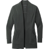 Custom Port Authority Womens Microterry Cardigan Charcoal Gray