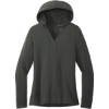 Custom Port Authority Womens Microterry Pullover Hoodie Charcoal Gray
