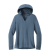 Custom Port Authority Womens Microterry Pullover Hoodie Dusk Blue