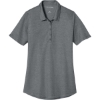 Custom Port Authority Womens Fine Pique Blend Polo Charcoal Gray Heather