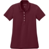 Custom Port Authority Womens Dry Zone Stain-Release Grid Polo Club Burgundy Red