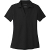 Custom Port Authority Womens C-FREE Cotton Blend Pique Polo Black