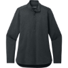 Custom Port Authority Womens C-FREE Double Knit 1/4-Zip Gray Steel Heather