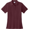 Custom Port & Co Womens Core Blend Pique Polo. Athl Maroon