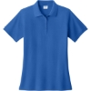 Custom Port & Co Womens Core Blend Pique Polo. Royal Blue