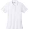 Custom Port & Co Womens Core Blend Pique Polo. White